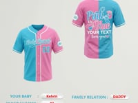 Personalized Baby Reveal Baseball Jersey | Custom Family Matching