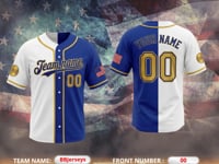 Custom Split Baseball Jersey | Personalized Two-Tone Team Name & Number