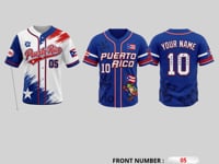 Personalized Puerto Rico 3D Baseball Jersey | Custom Name & Number