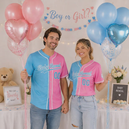Personalized Baby Reveal Baseball Jersey | Custom Family Matching