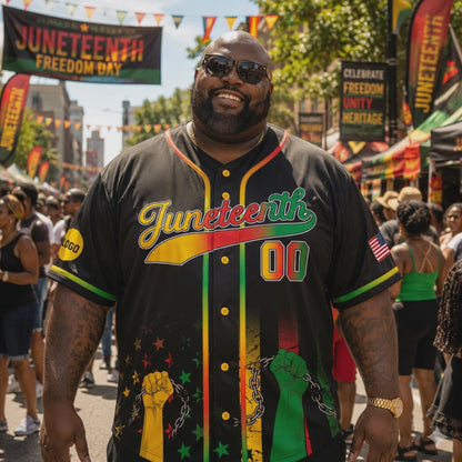 Custom Juneteenth 1865 Baseball Jersey | Personalized Name & Number