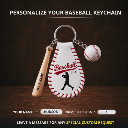 Custom Leather Baseball Keychain Gift | Must-Have Accessory for True Fans