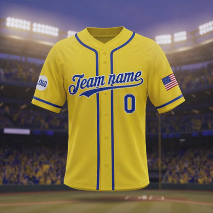 Custom Yellow Banana Baseball Jersey