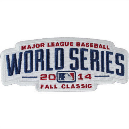 Men 2014 MLB World Series Logo Jersey Sleeve Patch Kansas City Royals vs. San Francisco Giants Biaog