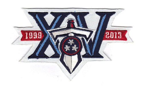 Tennessee Titans 15th Team Anniversary Jersey Patch  XV 2013 Biaog